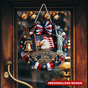 US 250th Anniversary-Personalized Patriot Wood Sign