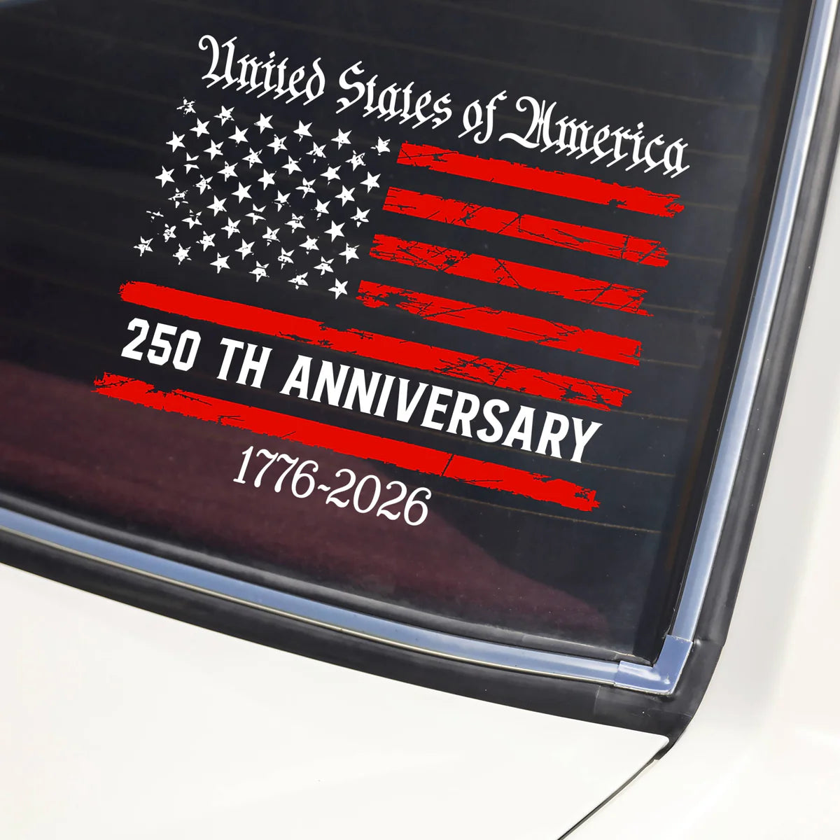 USA 250th Anniversary Semiquincentennial Car Window Decal Sticker