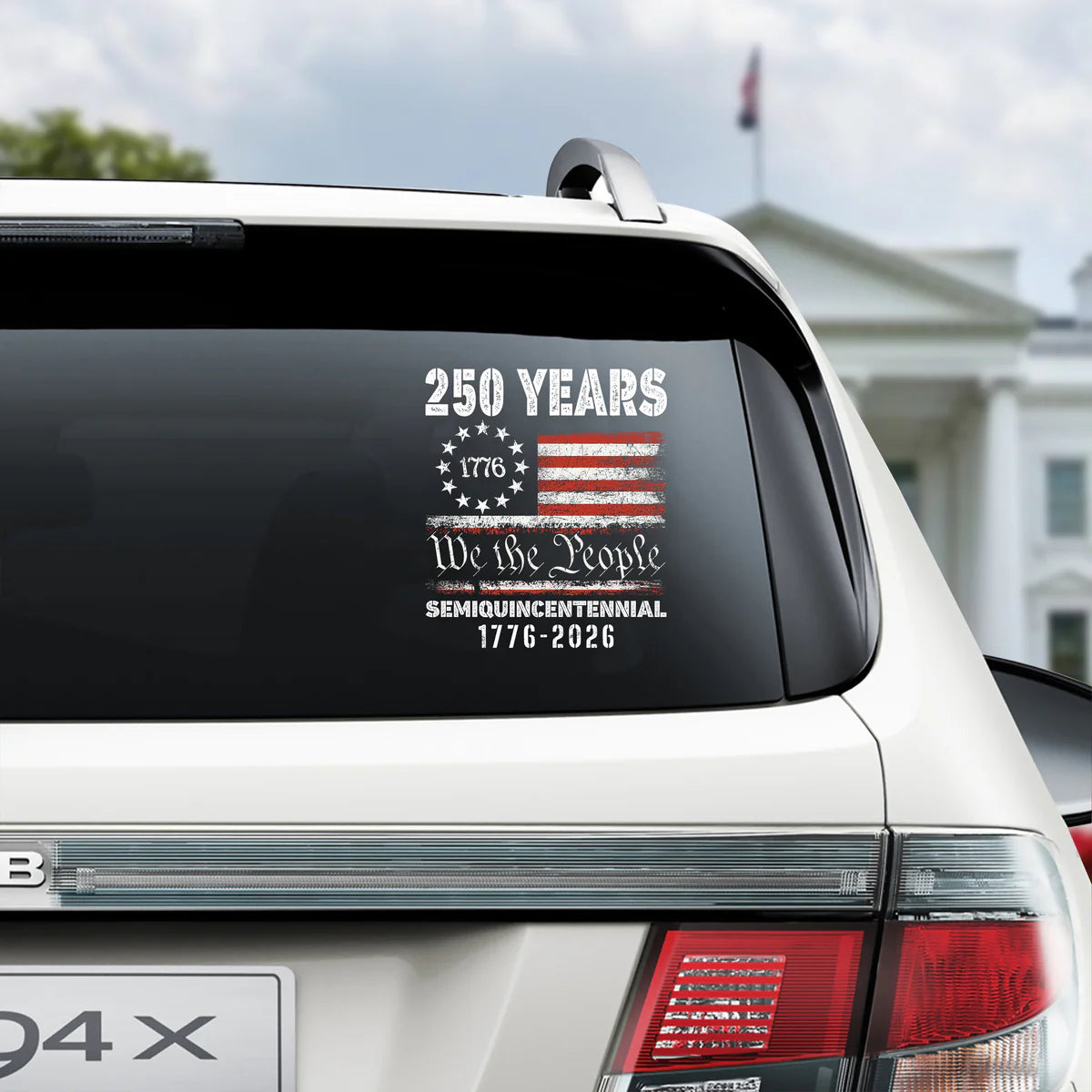 Celebrate Our America 250th Anniversary United States Car Window Decal Sticker